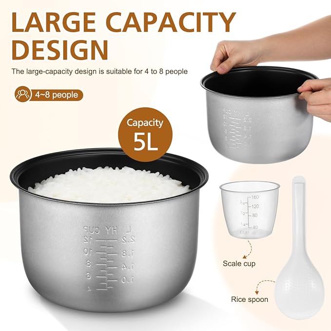 Instant Inner Pot Cooking Pot 5Qt Non-stick Rice Cooker Accessories for Home Kitchen Shop