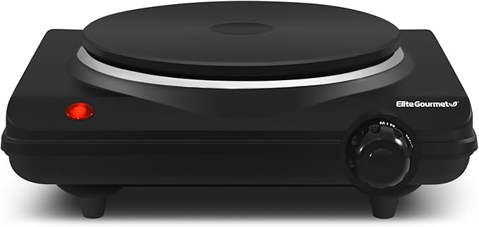 Elite Gourmet ECT118B Cool Touch Single Slice Toaster 6 Toasting Levels &amp Wide Slot for Bagels Waffles Specialty Breads Pastry Snacks Black &amp ESB-301BF# Countertop Single Cast Iron Burne