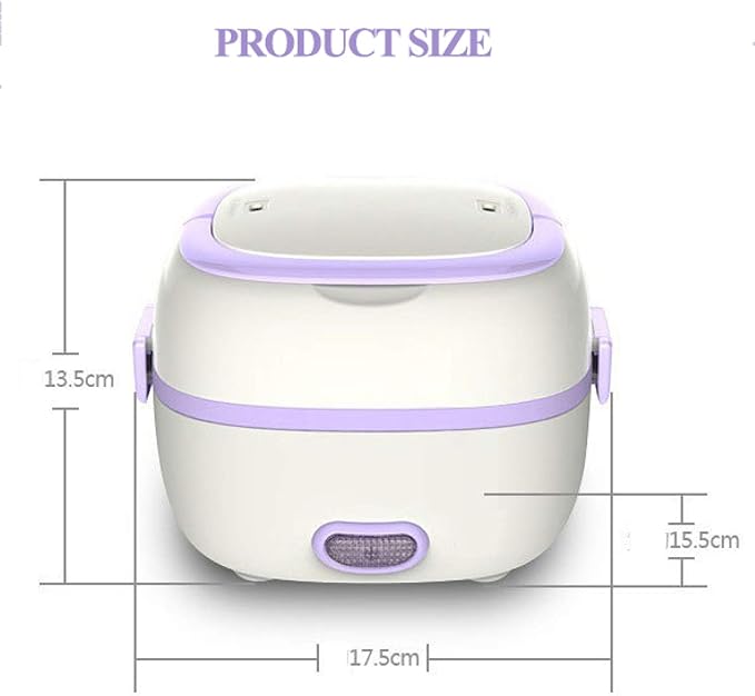 Rice Cooker Electric Lunch Box Portable Food Lunch Heater Food Steamer With Egg Steamer Rack And Stainless Steel Containers