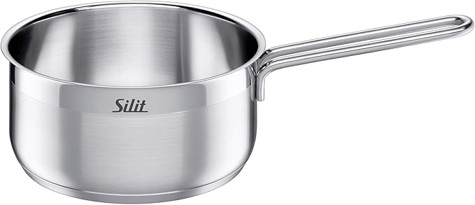 WMF Pot Set 5 Piece Toskana Pouring Rim Glass Lid Stainless Steel Suitable for Induction Hobs Dishwasher Safe