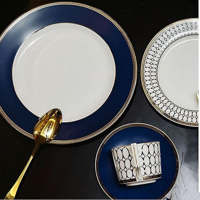 Dinnerware Set Dinner Party Tableware Service Set 5PCS Chinese Style Bone China Dinnerware Set Household Ceramic Bowl Dishes Plate Service for 3