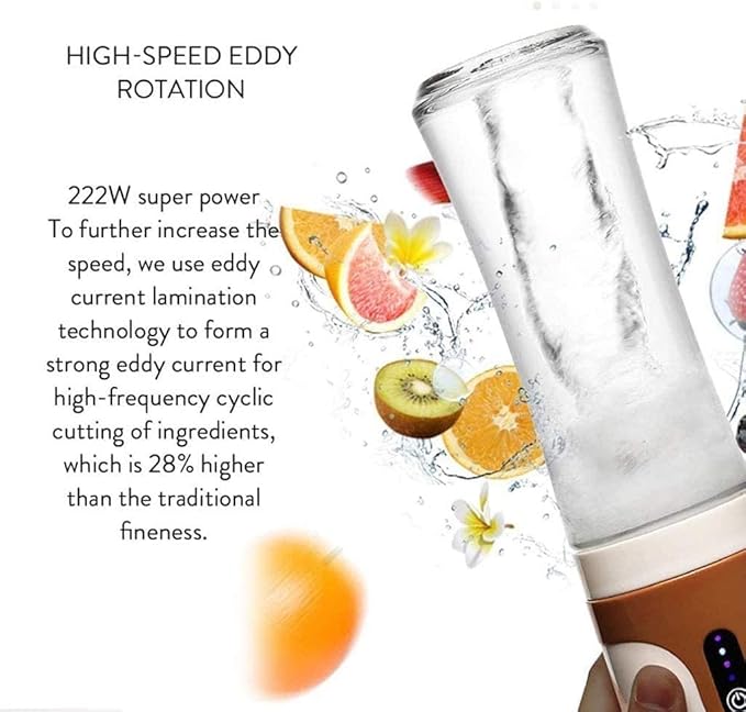 Portable Personal Size Blender USB Rechargeable Mini Fruits Juicer Blender for Shakes and Smoothies with Juicer Cup for Sports Travel and Outdoor