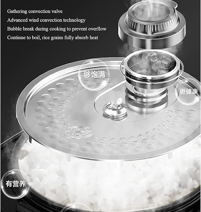 Rice Cooker Household Multi-Function Rice Cooker 6-Layer Thicken Non-Stick Liner24H Reservation and Heat Preservation