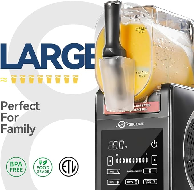 ASH01-S Pro Professional 59OZ Countertop Blender for Smoothies + ASSM-01 Slushie Machine Pro - 85oz Large Capacity 5 Preset Modes + Rinse + Night Mode with Smart Temperature Control