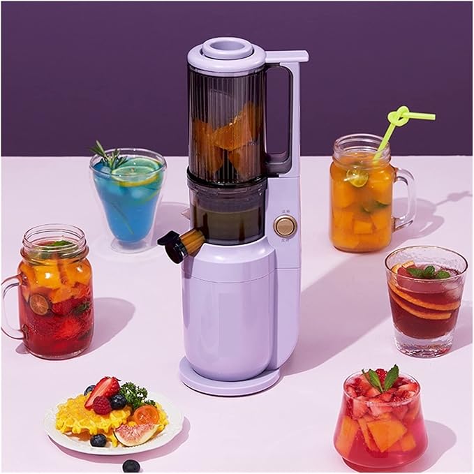 Electric Slow Juicer Fruit Vegetable Screw Cold Press Extractor Filter-Free Squeezer Citrus Juicer Portable Blender