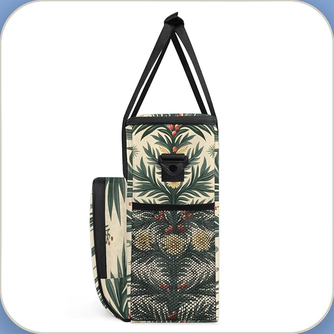 Christmas Festivals Coffee Maker Carrying Bag Mystical Tree Travel Storage Bag Compatible with K-Mini or K-Mini Plus Single Serve Coffee Brewer Carrying Case with Multiple Pockets &amp Shoulder Str