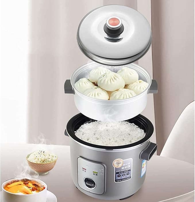 Rice Cooker with Steamer Home Old Fashioned Rice Cooker Automatic Thermal InsulationNon-Stick Innerfor 2-10 People