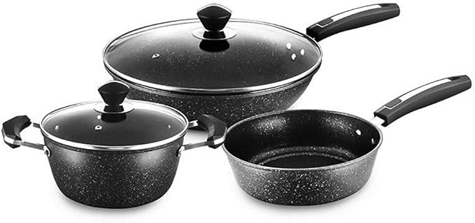 Nonstick Cookware Set with Lids and Wok Metal Utensil Safe Induction Ready