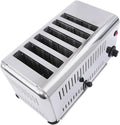 6 Slice Bread Toaster 1680W 110V Stainless Steel Commercial Toaster Bread Baking Machine for Restaurant Home Bakery