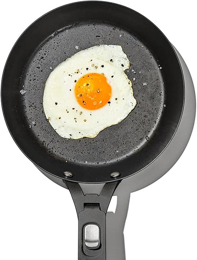 OXO Outdoor Pre-Seasoned Carbon Steel 8 Frying Pan Skillet Detachable Handle for Easy Storage Indoor Use Nonstick with Use Induction Suitable Oven &amp Broiler SafeBrowning GrillSearSauteB