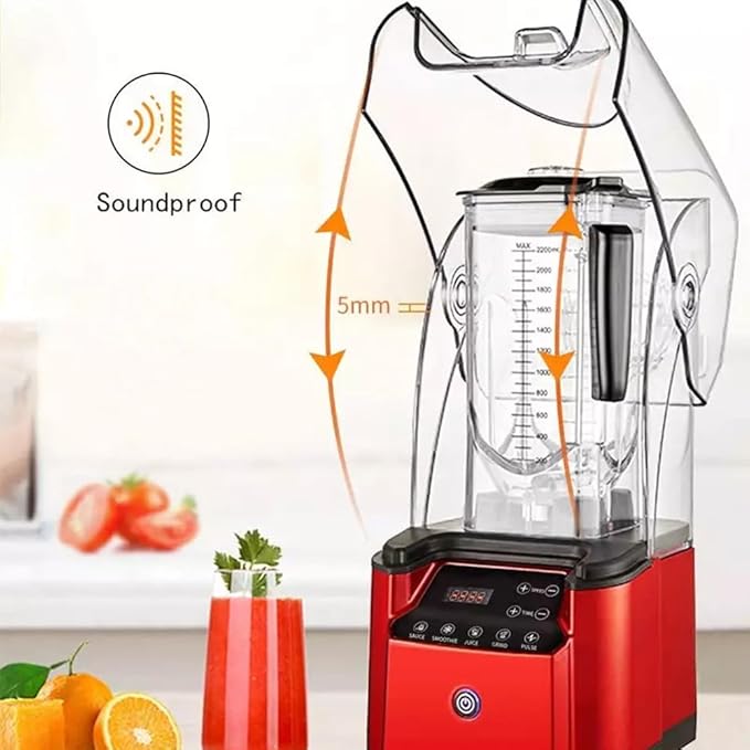Blender Smoothie Maker with Sound Enclosure Commercial Fruit Juice Smoothie Maker Professional Countertop Blender Silent Broken Wall Cooking Machine for Smoothie Fruits B