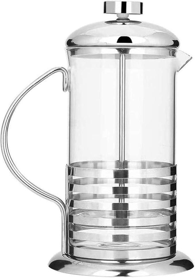 French Presses - Stainless Steel &amp Heat Resistant Borosilicate Glass French Presses Coffee Maker(34oz)