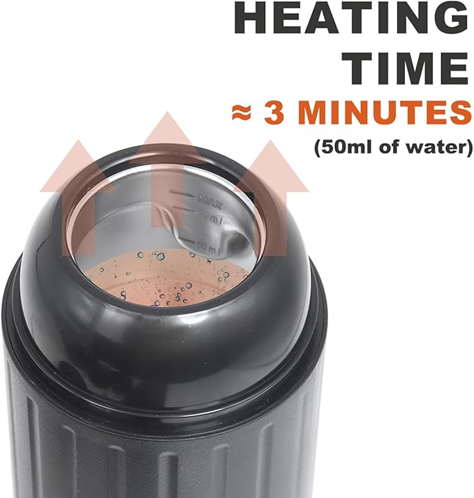 Portable Espresso Coffee Maker Travel Coffee Maker for Camping 2-in-1 Self-Heating Electric Espresso Maker USB-CGround Coffee &amp Capsule (Ns&ampDG) CampingRV Hiking Office