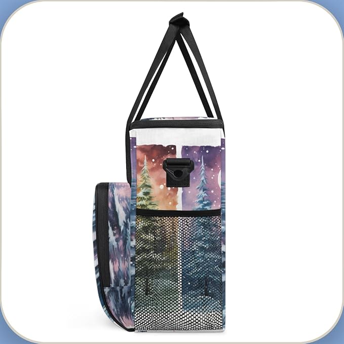 Abstract Tree Coffee Maker Carrying Bag Bright Tree Travel Storage Bag Compatible with K-Mini or K-Mini Plus Single Serve Coffee Brewer Carrying Case with Multiple Pockets &amp Shoulder Strap