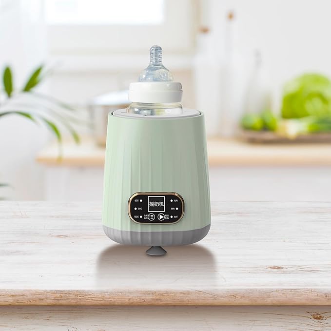 Electric Milk Bottle Shaker Milk Blender Portable Conveneint 3 Gears Adjustable Green