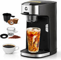 IDEALHOUSE Single Serve Coffee Maker Capsule Coffee Machine for Home 1300W Electric Coffee Maker with Compact Design Easy Operation for Espresso-Style Drinks 120V US Plug Black