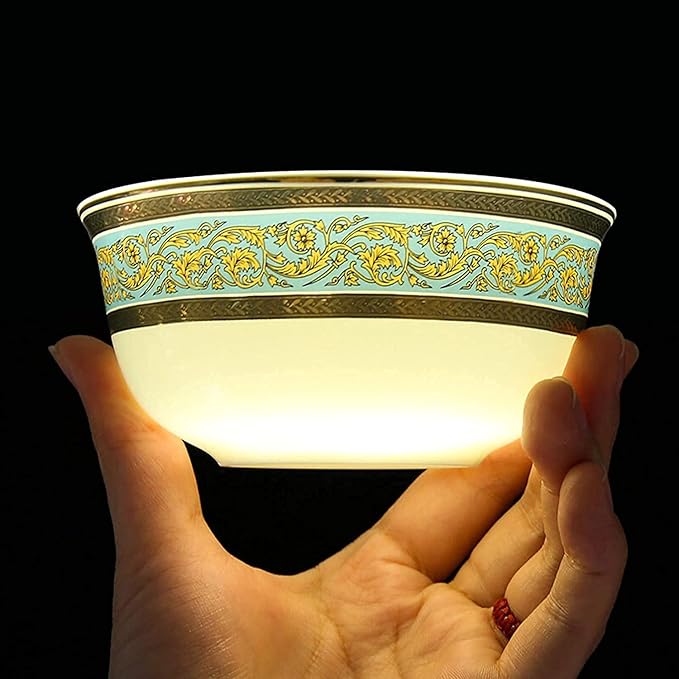 Dinnerware Sets Dish Set22 PiecePorcelain s | Bone China Soup Pot/Cereals Bowls/Steak Plates for Wedding Gifts and Restaurant