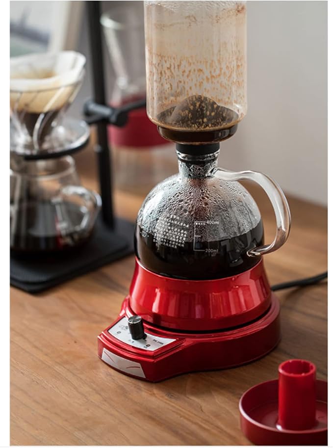 Electric Coffee Maker Pot Coffee Machine Glass Brewed Coffee Pot Household Manual Knob Controllable Temperature Teapot European Style
