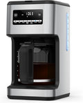 COWSAR 14-Cup Coffee Maker 24-Hour Programmable Coffee Brewer Keep Warm Drip Free Washable Filter Stainless Steel Silver - Commercial Performance