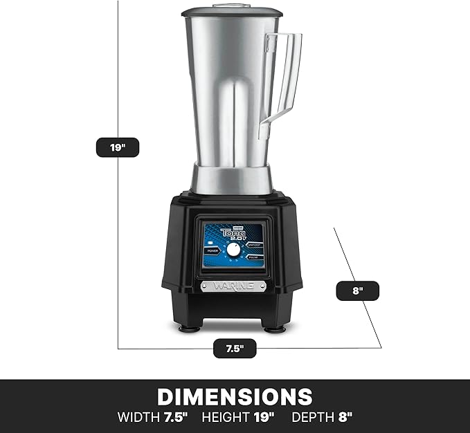 Waring Commercial TBB175S6 TBB175S6-64 Ounce Stainless Steel Commercial Blender 64 Ounce Silver