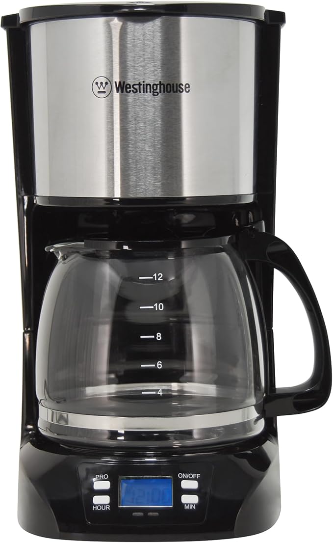 Westinghouse 220 volts 12 cup coffee maker 220v 240 volt Digital Programmable Coffee Machine Permanent Filter &amp Hot Plate (NOT FOR USE IN USA)