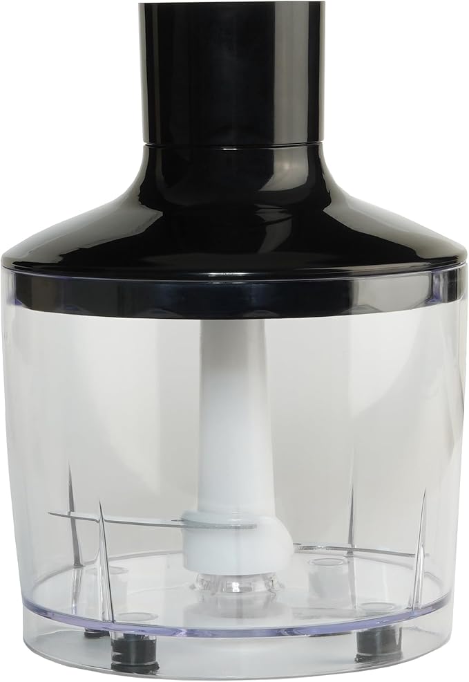 National NA-3104HB 4-in-1 Multi-Purpose Immersion Hand Blender Blend Puree Mash Chop and Whisk Two Speeds Splash Control and ETL Approved with Interchangeable Attachments (Black)
