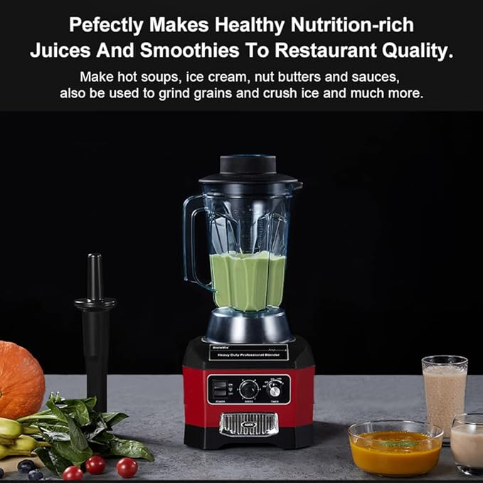 professional 2200w commercial blender with timer