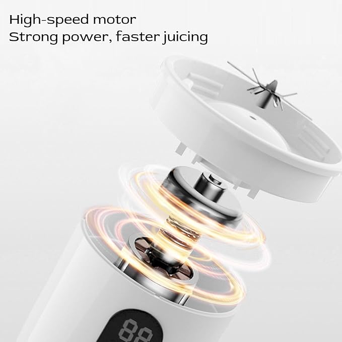 VBESTLIFE Portable Blender for Shakes and Smoothies Juicer with 16 Blades Mini Juicer with Extra Handle Lid for Travel Sport Office Camping and Outgoing