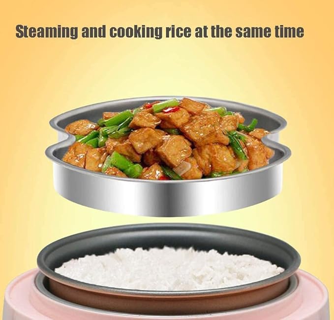 Portable Rice Cooker Electric Food Warmer Mini Multicooker With Keep-Warm Function Premium Quality Inner Pot Spatula