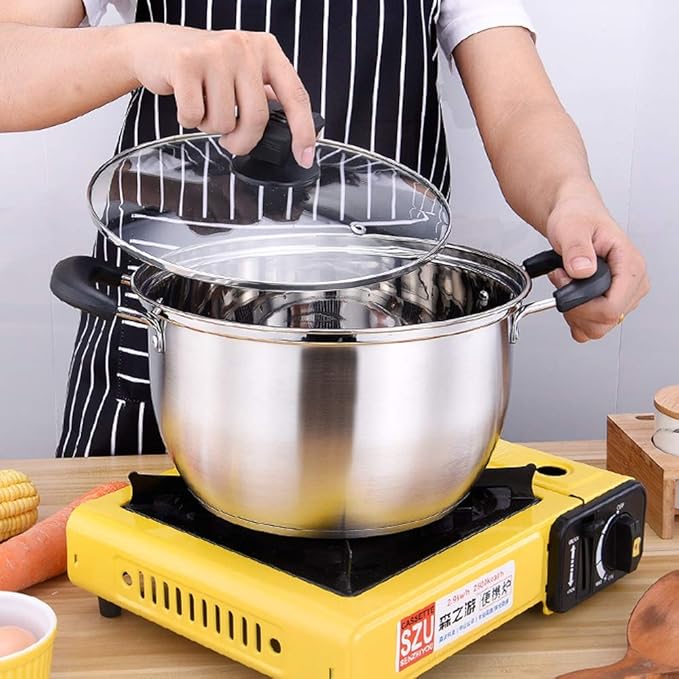 Electric Rice Cooker with Stainless Steel Inner Pot Makes Soups Stews Grains Cereals