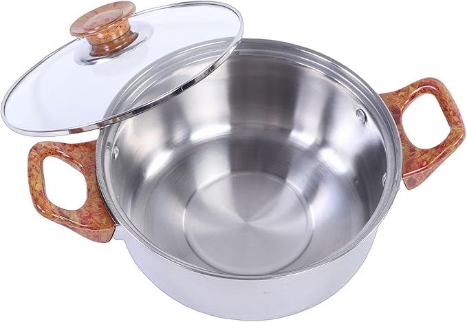 Focket Pots And Pans Set Stainless Steel Nonstick Cookware Set with Multiple Pots Kettle Sauce Pan Frying Pan for Induction Gas Stovetop