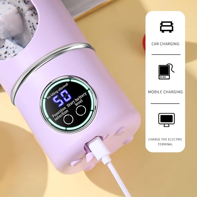 700ml Portable Blender Cup USB Rechargeable Fruit Mixer Personal Juicer With High Speed Motor Mixing Cup For Make Protein Shakes Juices Smoothies Etc