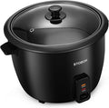 Lurrose Electric Rice Cooker with Clear Lid Portable Household Stew Pot for Rice Porridge Soup and Steamer US Plug Small Appliance for Easy One-button Cooking