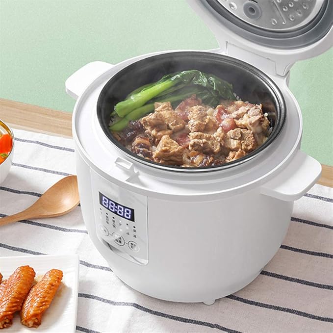 6-in-1 Multi-Purpose Electric Rice Cooker Mini Intelligent Cooker Stainless Steel Material 1-Key Open Cover Design Automatic Heat Preservation Function