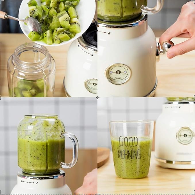 Juice Blender Retro Fruit Juicer Baby Food Milkshake Mixer Multifunction Juice Maker Machine Portable Fruit Blender