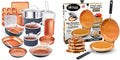 Gotham Steel 20 Pc Pots and Pans Set &amp Double Sided Pan