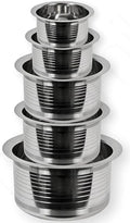 Stainless Steel tope Set Without lid Container Set/Tope Set/tapeli/patila/Milk Pot pan/Handi Set Cookware Set 5 Pieces 0.5/0.8/1/1.5/2 LTR