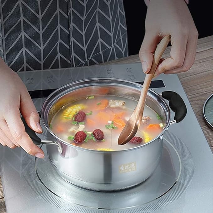 Pots and Pans Set 3Pcs Saucepan Set With Lids Stainless Steel Nonstick Cookware Induction Pots And Pans Sets Kitchen Cooking Set