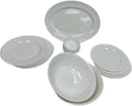 Bone China Dinnerware and Serveware. 21 Piece Dinnerware Set Service for 6 Classic White