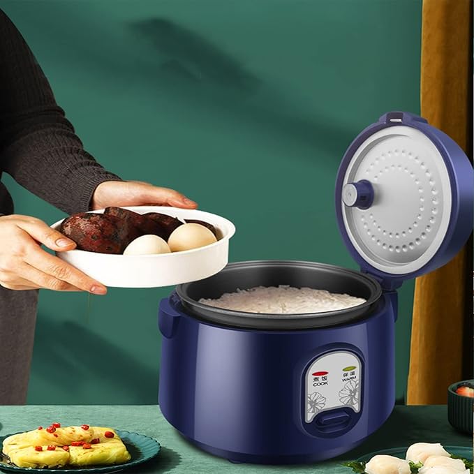 Mini Rice Cooker - Household Multifunctional Rice Cooker Rice Cooker With Heat Preservation Function Portable Travel Rice Cooker Nonstick Coating Fast Cooking 2-3 People (Size : 1.8L)