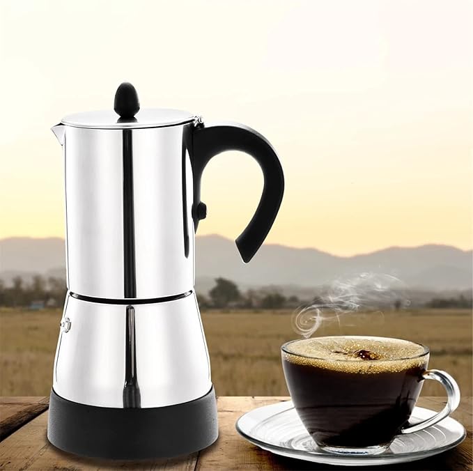 Coffee Moka Pot 300ml Electric Coffee Machine Aluminum Material Coffee Maker Moka Pot Moka Coffee Maker Coffee Filter Simple to Use