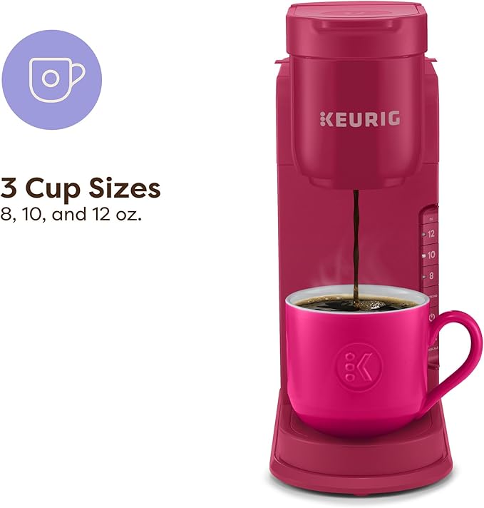 Keurig K-Express Single Serve K-Cup Pod Coffee Maker 3 Brew Sizes Strong Button Feature 42oz Removable Reservoir Island Berry