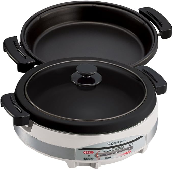 Zojirushi EP-RAC50 Gourmet d'Expert 1350-Watt Electric Skillet &amp Nishiki Medium Grain Rice 80 Ounce