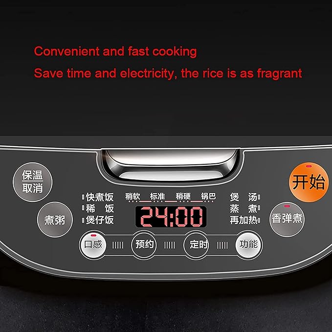 Rice Cooker 4L Large Capacity Smart Appointment Household Large Capacity Rice Cooker Dual use for Cooking Soup and Rice