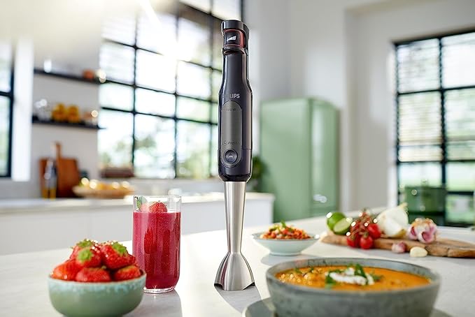 Philips ProMix Viva Collection Handblender 300W Blending Power SpeedTouch ProMix Technology Easy &amp Intuitive On-the-Go Tumbler Black (HR2627/91)