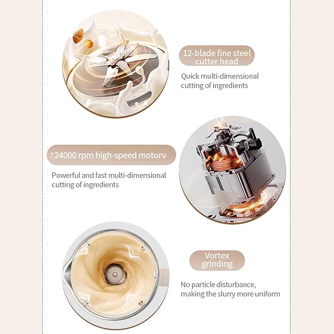 Haofy Nut Milk Maker Machine1.2L Capacity with Digital Display Stainless Steel Blades for Nut Milk Juice Smoothie Soup (US Plug 110V)