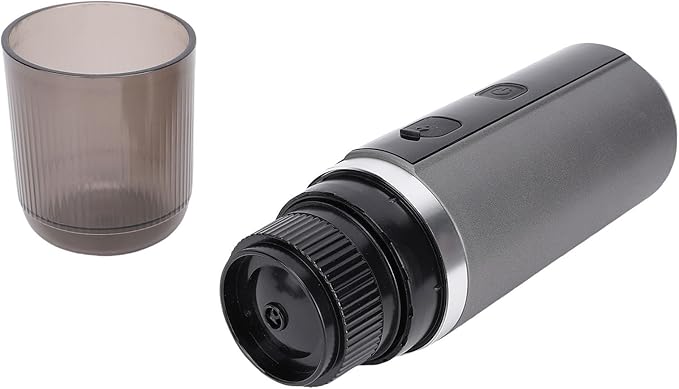 Portable Capsule and Ground Coffee Machine Rechargeable Cordless Coffee Maker 20Bar Pump Pressure 92°C Extraction Perfect for Home and Outdoor Use (Gray)