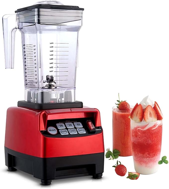 Commercial Smoothie Machine Intelligent Timing Smoothie Machine 1.5L Electric Food ChopperCountertop Blenders with Shield Quiet Sound Enclosure