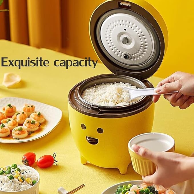 Portable rice cookerMini Rice Cooker Steamer Portable Travel Steamer with Removable Nonstick Pot Keep Warmm for 1-2 People for Cooking Rice Stews Oatmeal etc