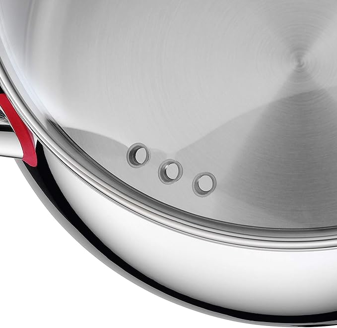 WMF Pot Set 5-Piece Quality One Steam Vent Glass Lid Cromargan® Stainless Steel Polished Suitable for Induction Hobs Dishwasher-Safe